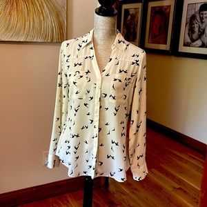 Womens blouse with birds